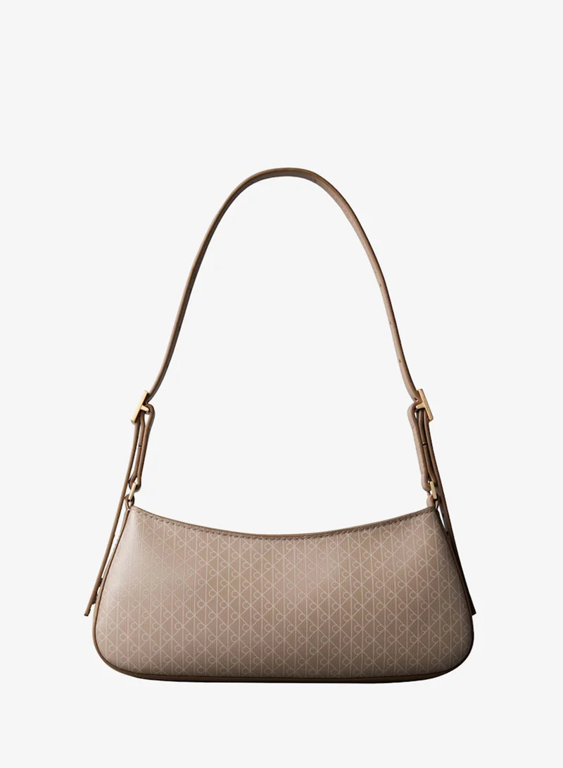 كالفن كلاين Coated Emblem Small Shoulder Bag